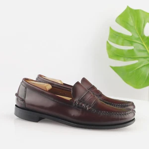 Florsheim Mens Berkley Loafer Size 10 E Burgundy Leather Penny Moc Dress Shoes - Picture 1 of 14