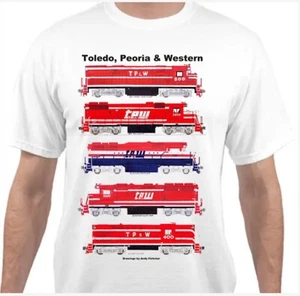 Camiseta de ferrocarril Toledo, Peoria y Western Locomotives de Andy Fletcher - Imagen 1 de 1