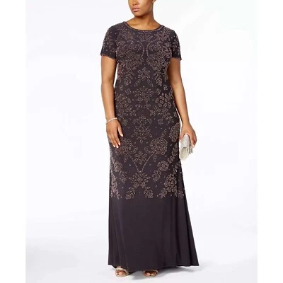 Betsy & Adam Beaded Gown Formal Evening Party Special Occasion Elegant 14W NWT - Image 1 of 4