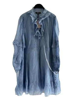 Vestido/túnica Missguided para mujer manga larga detalle de encaje cuello atado forrado suave talla 12 Foto 1 de 4