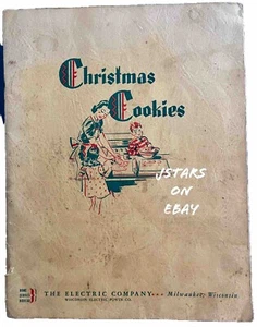 1939 ELECTRIC COMPANY HOME SERVICE BUREAU CHRISTMAS COOKIES COOKBOOK MILWAUKEE - Picture 1 of 6