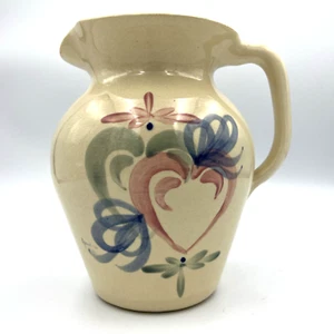 Ellis Productions Keramik Krug Marshall TX blaue Blumen mit Herzen 8 Zoll signiert - Bild 1 von 7