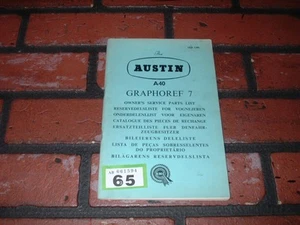 GENUINE AUSTIN A40 OWNERS ILLUSTRATED SPARE PARTS BOOK. 1960 - Picture 1 of 1
