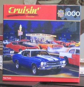 FAST FRED'S - CRUSIN' BY BRUCE KAISER - Complete - MASTER PIECES PUZZLE - Imagen 1 de 2