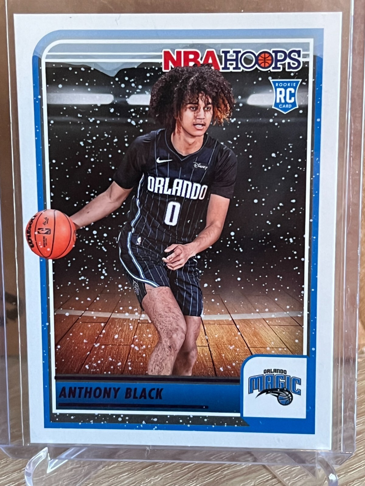 2023-24 Panini NBA Hoops Winter Anthony Black Purple Foil RC Rookie #257
