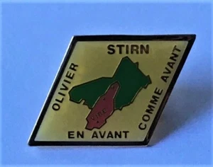 OLIVIER STIRN En Avant Comme Avant Mayor Vire Manche France Political Badge - Picture 1 of 2