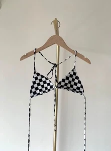 R13 Black & White Checkered Surf Bikini Set Size XS - Picture 1 of 3