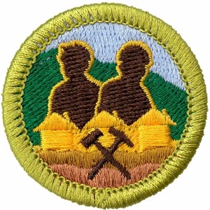 BSA MINING IN SOCIETY MERIT BADGE CURRENT MINT NWT TYPE L SINCE 1910 BACK - Picture 1 of 3