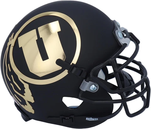 Utah Utes Unsigned Schutt Sports Gold Tradition Mini Helmet - Fanatics Exclusive Cover