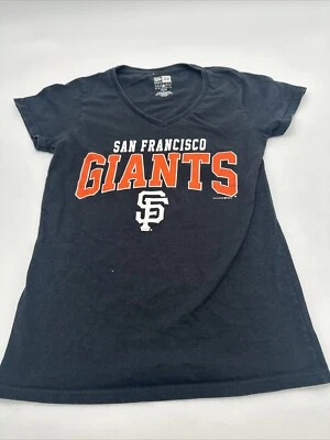San Francisco Giants New Era T-Shirt Women Small Graphic Print V-Neck.#21886 - Image 1 of 4