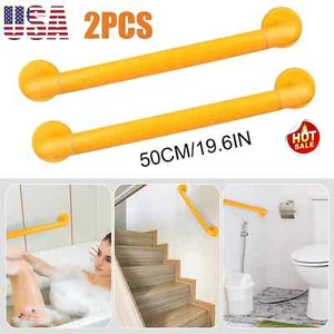 2Pcs Bathroom Shower Grab Bar Handle Safety Hand Rail Support Bar Nylon Housing - Picture 1 of 13