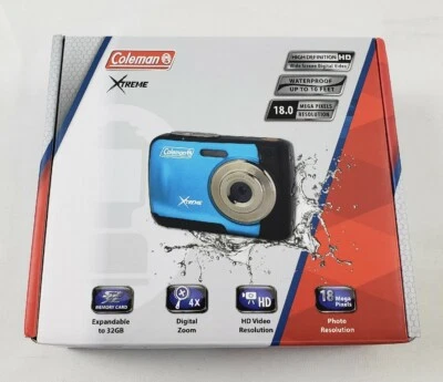 Цифровая камера водонепроницаемая Coleman Xtreme C20WP-BK 18,0 мегапикселя высокой четкости (черная) - Изображение 1 из 3