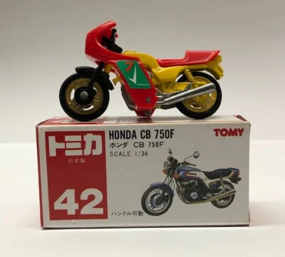1:34 Honda CB 750F (Yellow/Red) - Made in Japan Tomica 42 - Image 1 of 4