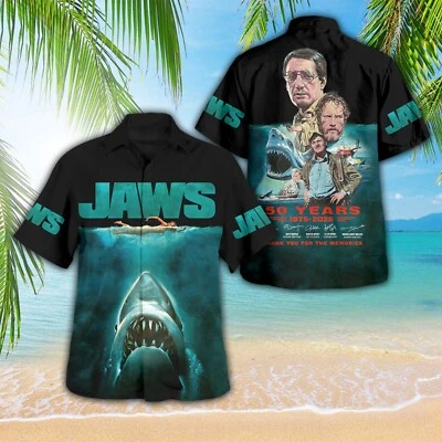 Jaws 3D Hawaiian Shirt - Image 1 of 2