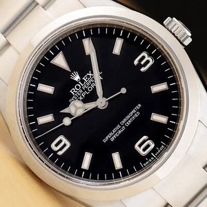 2008 ROLEX MENS 114270 EXPLORER I 36MM BLACK DIAL STAINLESS STEEL OYSTER WATCH - Picture 1 of 11
