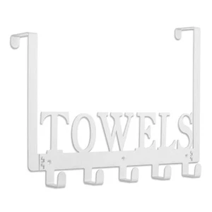 Towel Hooks Over The Door Hangers Wall Mount Rack Holder for Bathroom Storage - Picture 1 of 5