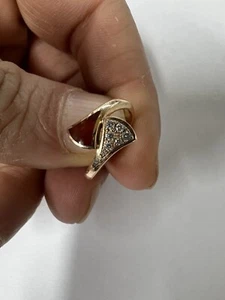 BVLGARI DIVAS 'DREAM Series Ring 18K Rose Gold Malachite Diamond Ring Size 5 - Picture 1 of 11