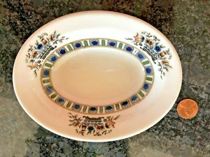 Vintage Syracuse China Soap Dish Oval Side Bowl USA Blue Floral - Picture 1 of 3