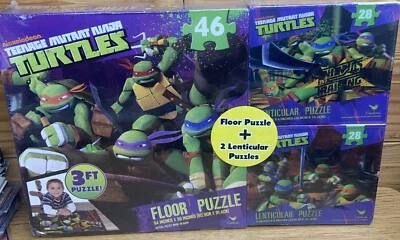 Teenage Mutant Ninja Turtles #46 Giant Floor Puzzle + 2 #28 Puzzles NIB - Image 1 of 4