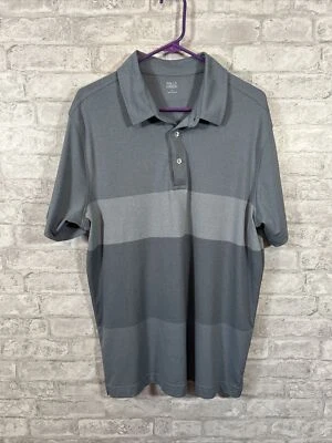 Camisa Polo Falls Creek Para Hombre Talla L Gris Rayas Anchas 100% Poliéster Cuello Foto 1 de 3