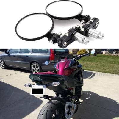 Espejos retrovisores laterales plegables de 7/8" para motocicleta Kawasaki Z400 Z600 Z650 Z900 Foto 1 de 4