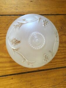 Vintage Matowa okrągła tłoczona globusowa lampa sufitowa 5 3/4" Montaż