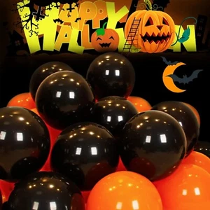 12" Happy Halloween Balloons Latex 100pc Halloween Celebration Party Decoration - Picture 1 of 3