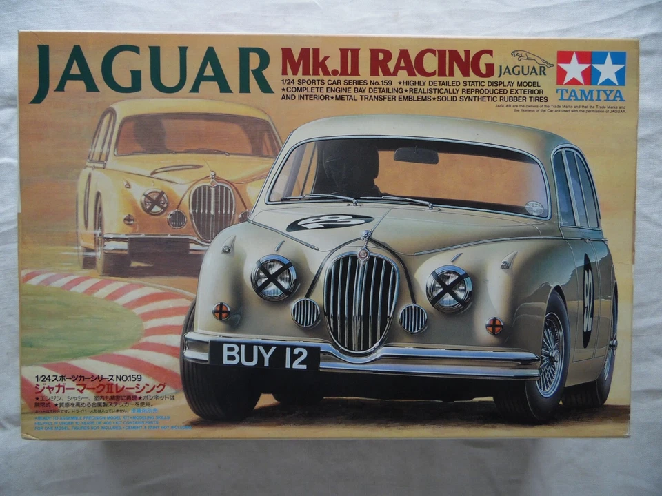 Vintage Tamiya 1/24 Réf 24159 Jaguar MK2 Racing Neuve