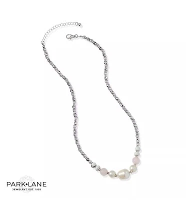 Nuevo con etiquetas Collar Park Lane Holland Cuarzo Rosa Perla Chapado en Rodio Rosa Foto 1 de 2