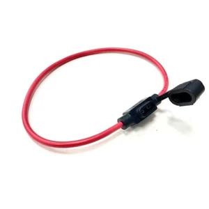In-line Mini Blade Fuse Holder - 30A Rated Red Cable - FH23R - Picture 1 of 1