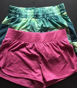Girls Lot of 2 Shorts Size Medium 10-12 Xersion Green Pink Athletic Sports - Picture 1 of 12