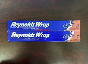 (2 confezioni) Reynolds standard foglio di alluminio resistente avvolgente per alimenti 25yd x 12" 75 piedi quadrati - Foto 1 di 3
