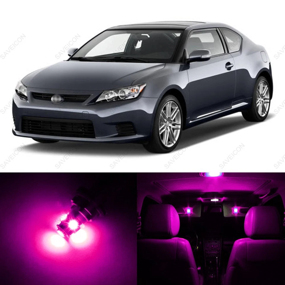 Paquete de 9 luces interiores LED rosas para Scion TC 2008-2016 + HERRAMIENTA DE PALANCA Foto 1 de 4