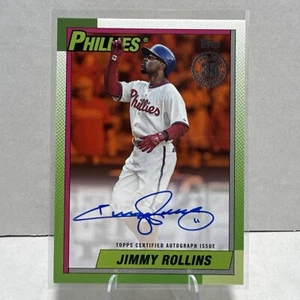 2025 Topps Series 1 Jimmy Rollins Auto /25 On Card 1990 #90A-JRO Phillies SSP - Picture 1 of 4
