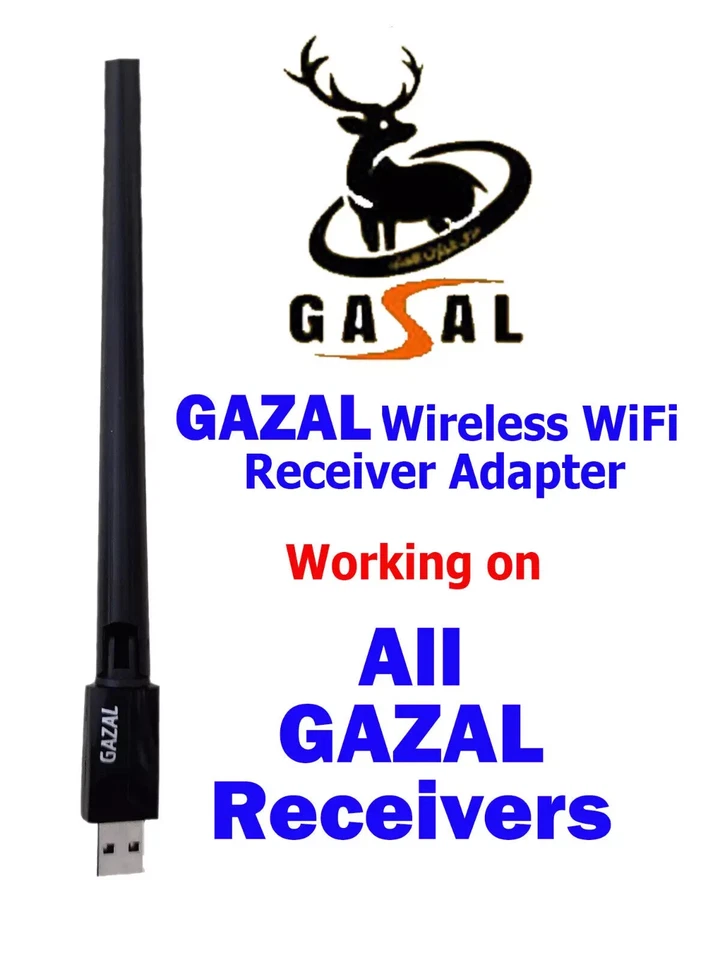 Gazal Wireless Wi-Fi Adapter Working On All Gazal Receiver models - Image 1 of 1