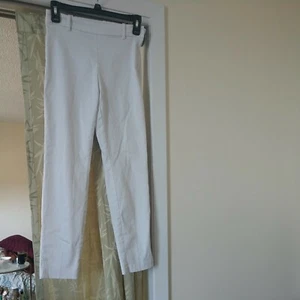 H&M White Stretch Skinny White Pants Size 4 Side Zipper - Picture 1 of 3