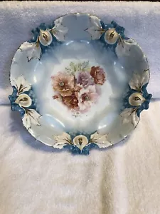 Hormiga 3D Art Nouveau Fruta Floral R S Prusia Azul Rosa 10.5"" - Imagen 1 de 12