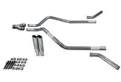 GMC Jimmy 95-99 2.5" Dual Exhaust Kits Y pipe Clamp on Tips Corner Exit - Image 1 of 4