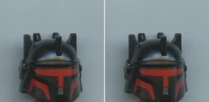 Star Wars LEGO x 2 Black Headgear, Helmet Moff Gideon Dark Trooper - Picture 1 of 1