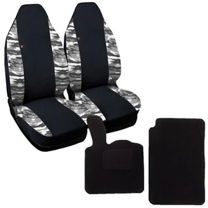 COPRISEDILI PER SMART 3 SERIE W453 NERO/MIMETICO CHIARO + TAPPETINI CON STRAPPO - Foto 1 di 5