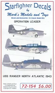 Starfighter 72154 x 1/72 Operation Leader USS Ranger Nordatlantik 1943 - Bild 1 von 1