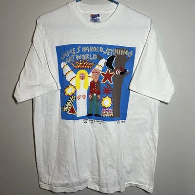 VTG ‘91 James Harold Jennings Art World T Shirt Size XL Folk Art Single Stitch - Image 1 of 4