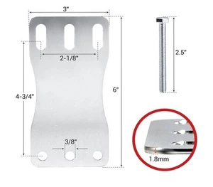 12 Piece Cargo E Track Plate Rail Mounting Back Plates, Heavy Duty Cargo Secure - Picture 1 of 6