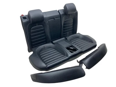 2009-2012 Volkswagen Passat CC Rear Seat 2 Row Bench Black Faux Leather OEM - Image 1 of 4