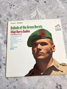Ballads Of The Green Berets Vinyl LP Record RCA Victor Album Sgt Barry Sadler - Imagen 1 de 5