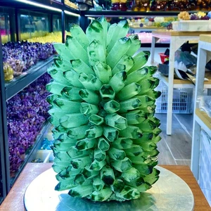 21.5LB New Find Green Phantom Quartz Crystal Cluster Mineral Specimen Healing - Picture 1 of 12