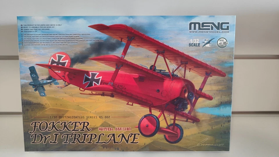 Fokker Dr I Triplano Barone rosso  1-32 QS002 kit aereo guerra mondiale - Immagine 1 di 4