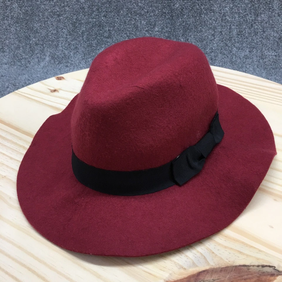 Sombrero Peter Grimm Fedora Unisex Rojo Talla Única Ajustado Redondo Ala Curvada Lana Foto 1 de 4