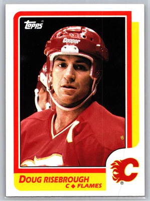 1986-87 Topps #196 Doug Risebrough Calgary Flames - Image 1 of 2