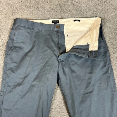 J. Calça chino Crew Flex slim fit masculina 36x32 azul casual conforto diário - Imagem 1 de 4